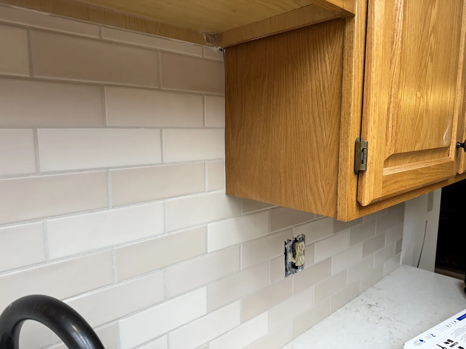 Backsplash during project photograph